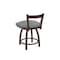 Holland Bar Stool Co 18" Low Back Swivel Vanity Stool, Bronze Finish, Canter Grey Seat 82118BZ007 - alternate 3